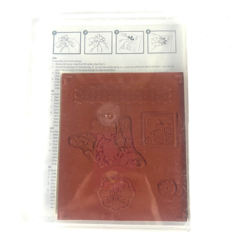 STAMPIN UP Fresh Vintage Set 125117 Scrapbooking Art 5 Stamps - Picture 2 of 2